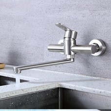 Dhpz Kitchen Mixer Wall-Mounted 304 Stainless Steel Wall-Mounted Vegetable Sink Dishwashing  A - B07D7W9GGV